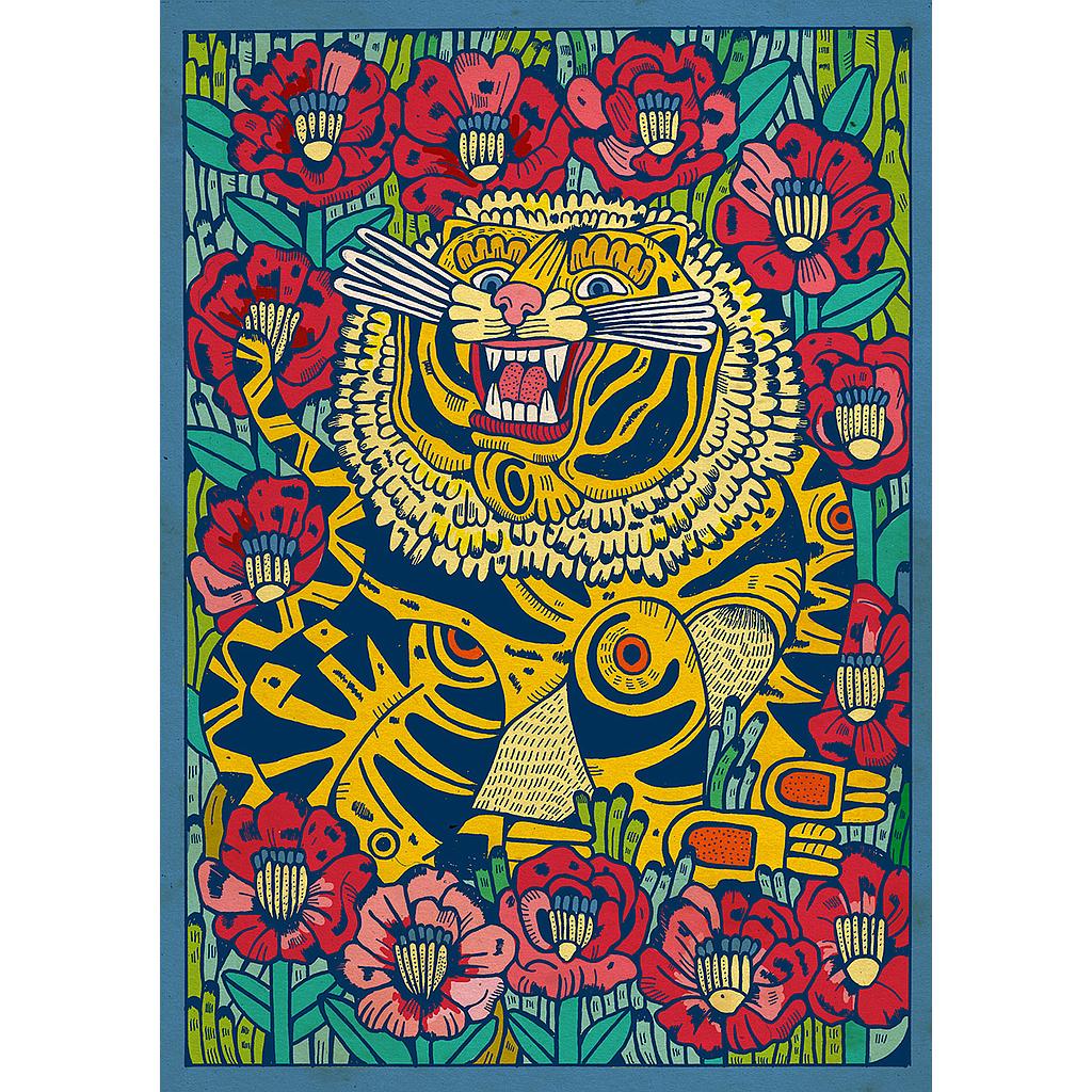 Gato en campo de amapolas (M)