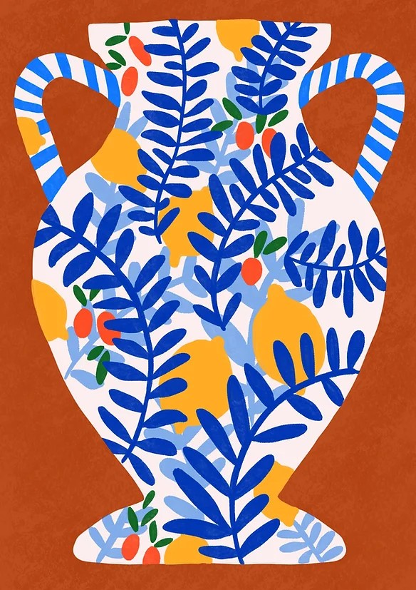 Earth red and lemons (L)