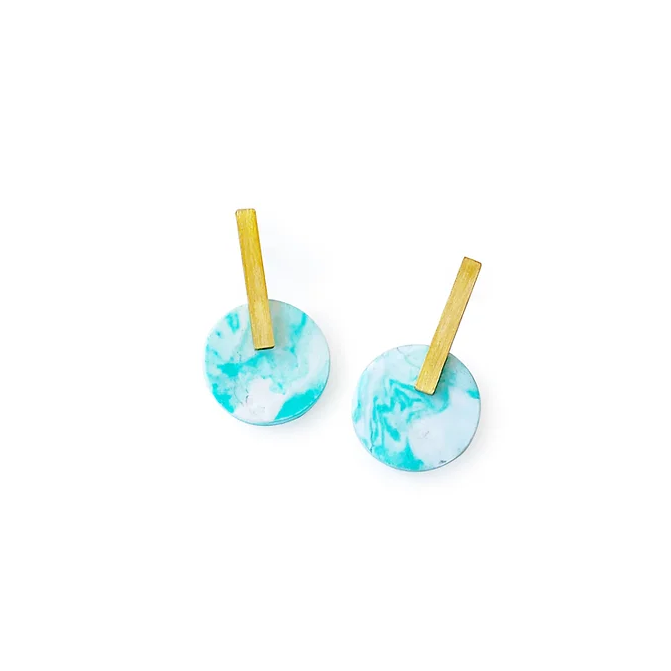 PORCELAIN turquesa pendientes
