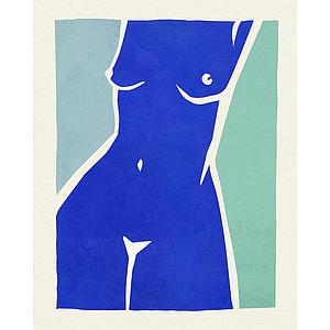 Nude in blue