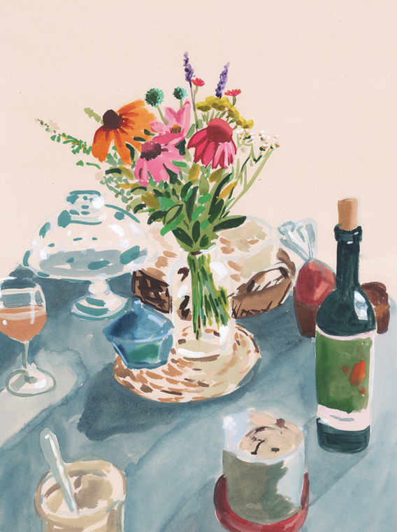 Still life with coneflower