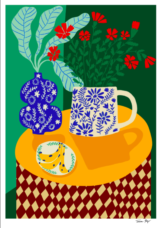 Porcelain and carnations (S)