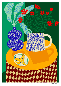 Porcelain and carnations (S)
