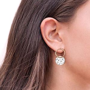 MOTTLED Pendientes Beige XL