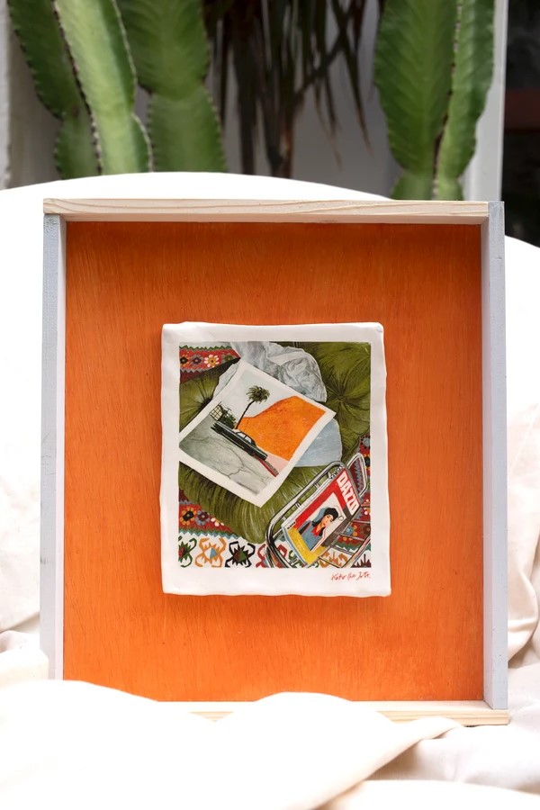 Cuadro de cerámica "Koko's gift"